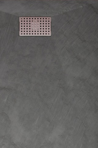 Plato de ducha con rejilla perforada - Gris - 120 x 90 cm