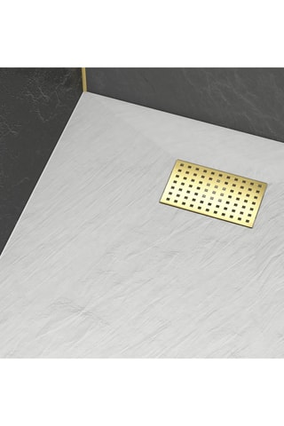 Plato de ducha con rejilla perforada - Blanco - 90 x 120 cm