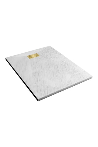 Plato de ducha con rejilla perforada - Blanco - 90 x 120 cm