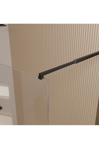 Mampara de ducha - Transparente y negro - 120 x 200 cm