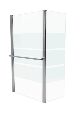 Mampara de bañera giratoria Ibiza - Transparente y plateado