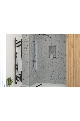 Mampara de ducha - Transparente y negro