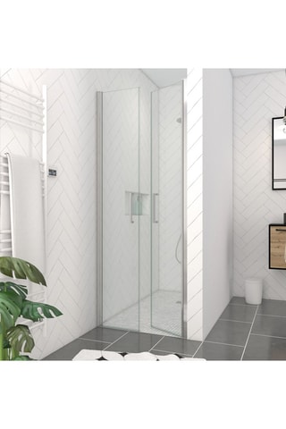 Mampara de puerta de ducha giratoria - Cromado