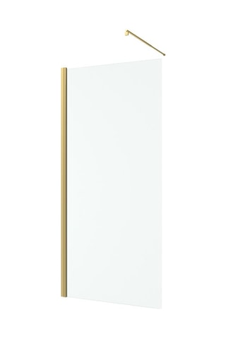 Mampara de ducha - Transparente y dorado