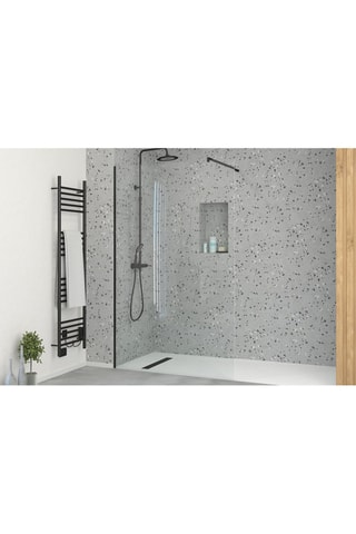 Mampara de ducha - Transparente y negro