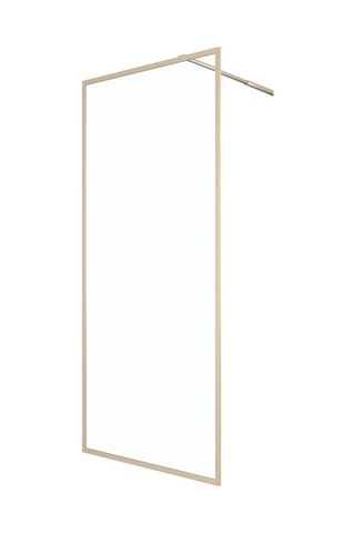 Mampara de ducha - Transparente y dorado