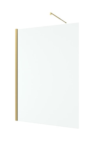 Mampara de ducha - Transparente y dorado