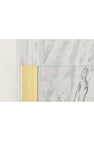 Mampara de ducha - Transparente y dorado