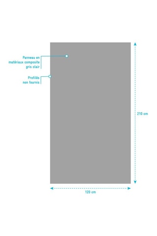 Panel de pared Alucolors - Plateado