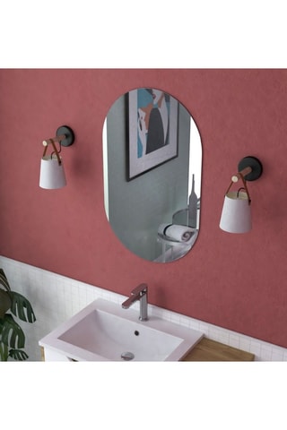 Espejo de vidrio templado - 50 x 80 cm - Transparente