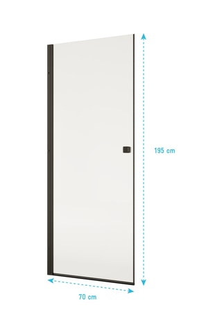 Puerta de ducha de vidrio Dark Elementary - 70 x 195 cm