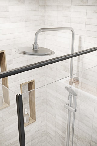 Puerta de ducha y retorno de vidrio Dark Elementary - 70 x 195 / 90 x 195 cm