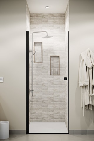 Puerta de ducha de vidrio Dark Elementary - 90 x 195 cm