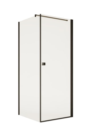 Puerta de ducha y retorno de vidrio Dark Elementary - 90 x 195 / 80 x 195 cm