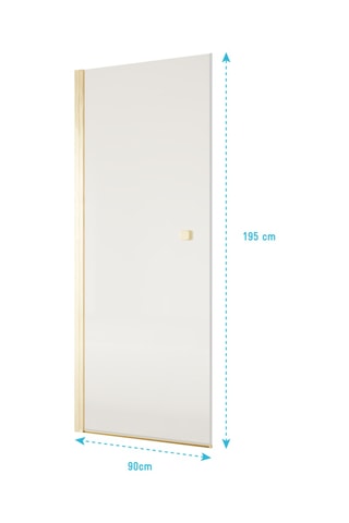 Puerta de ducha de vidrio Gold Elementary - 90 x 195 cm