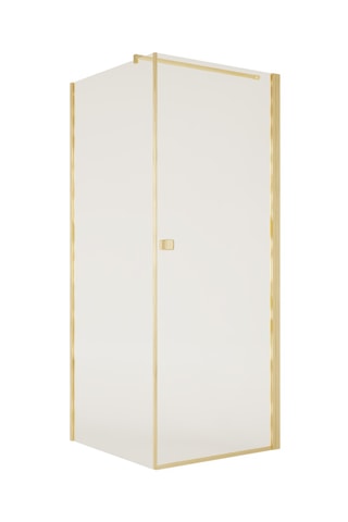 Puerta de ducha y retorno de vidrio Gold Elementary - 90 x 195 cm