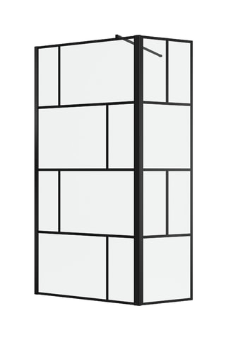 Mampara de ducha de vidrio con panel giratorio Dark Blocks - 80 + 40 x 195 cm