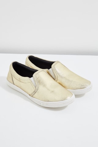 Slip-on en cuir - Doré