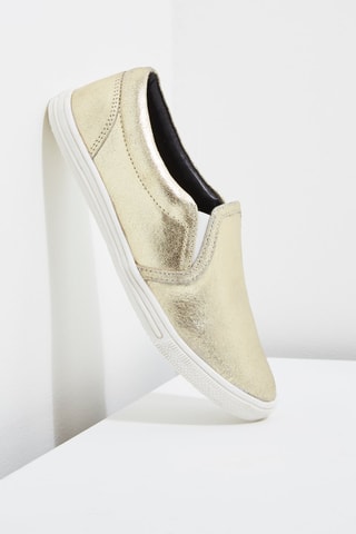 Slip-on en cuir - Doré