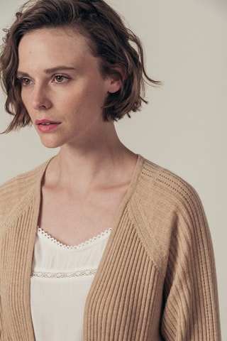 Gilet en laine et cachemire Minesota - Camel