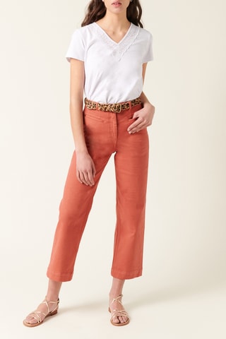 Pantalon en coton biologique - 
Orange