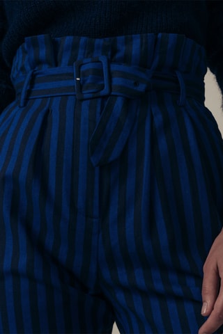 Pantalon droit taille haute Patachon - Bleu roi