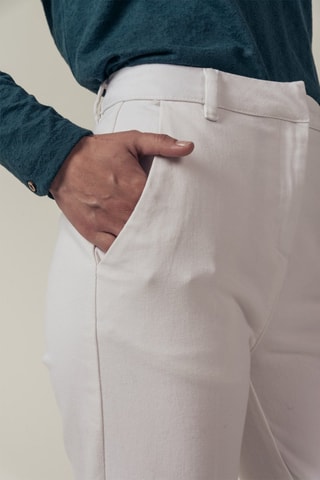 Jean wide legs taille haute Pepito - Écru