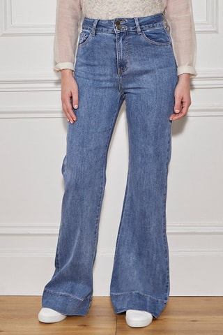 Jean taille haute Petra - Bleu marine