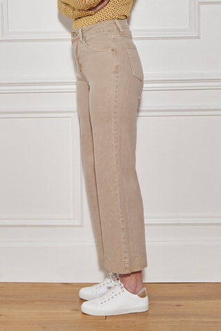 Jean 7/8 taille haute Prisca - Beige