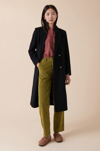 Manteau en laine Littoral - Noir