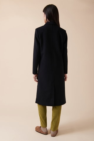 Manteau en laine Littoral - Noir