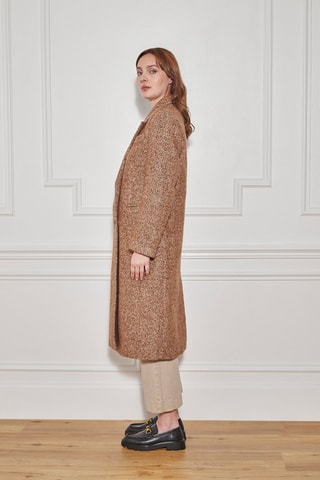 Manteau en laine Littoral - Marron clair