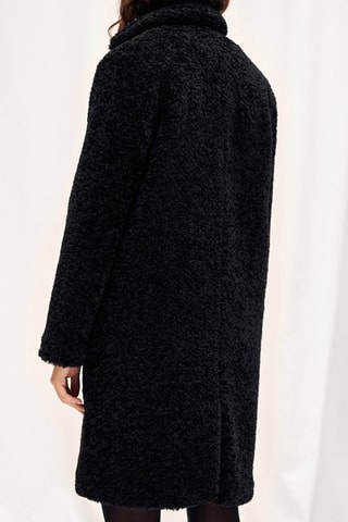 Manteau en fourrure synthétique - Noir