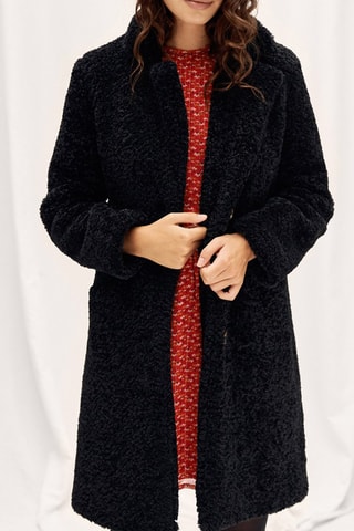 Manteau en fourrure synthétique - Noir