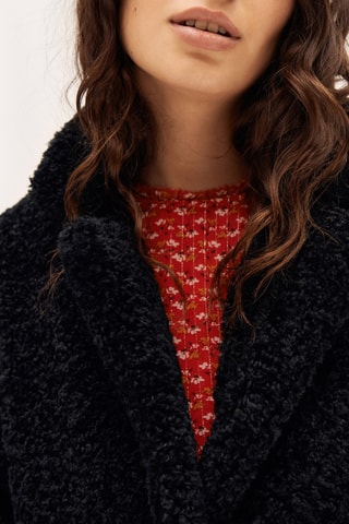 Manteau en fourrure synthétique - Noir