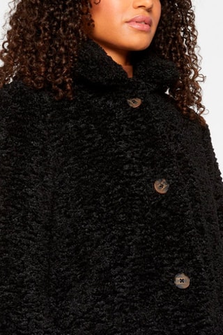 Manteau en fourrure synthétique - Noir