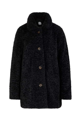 Manteau en fourrure synthétique - Noir