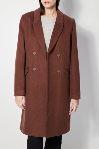 Manteau en laine Louisiane - Marron