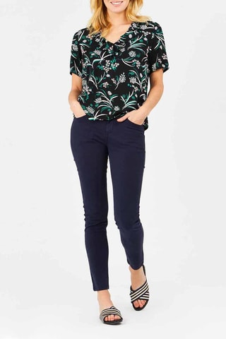 Top - Noir et turquoise