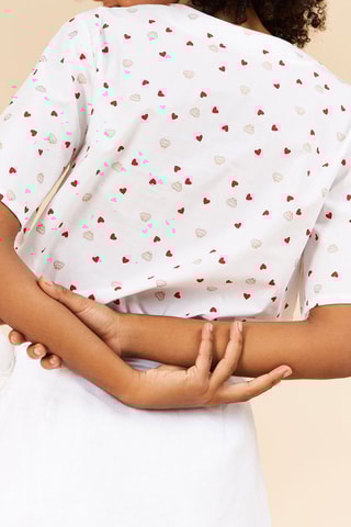 Top - Blanc et rouge