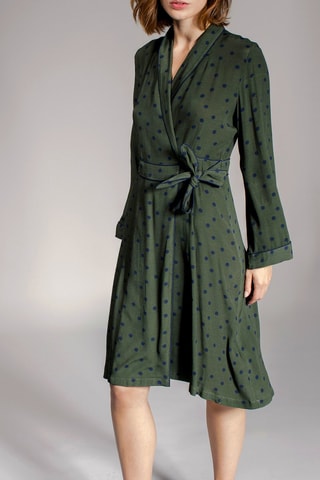 Robe portefeuille Roinita - Kaki et bleu marine