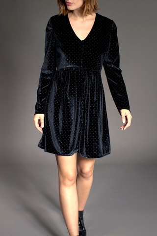 Robe en velours Rhizome - Noir