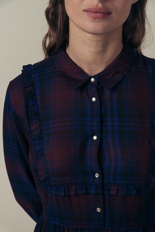 Robe patineuse Regua - Bleu roi et bordeaux