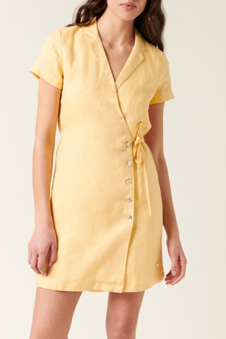 Robe en lin - 
Jaune