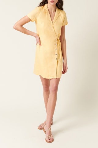 Robe en lin - 
Jaune