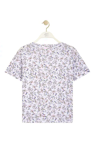 T-shirt noué en lin Agatony - Blanc