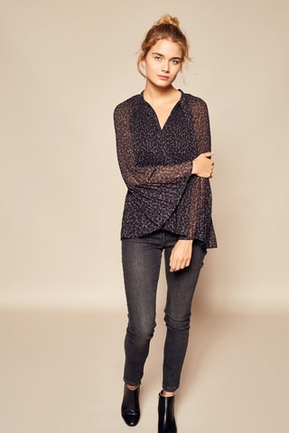 Blouse plissée Forest - Noir