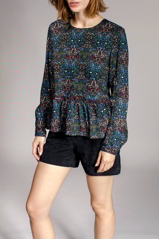 Blouse Trishka - Marron et vert