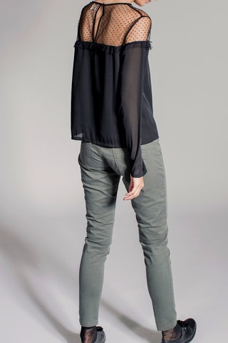 Blouse bi-matière Firmin - Noir