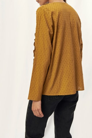 Blouse volantée - Moutarde